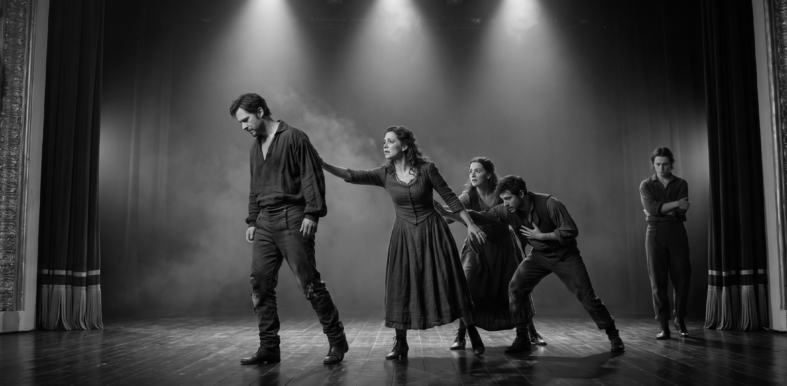 theater artists performing on stage